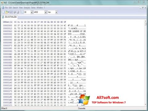 Skärmdump Hex Editor för Windows 7