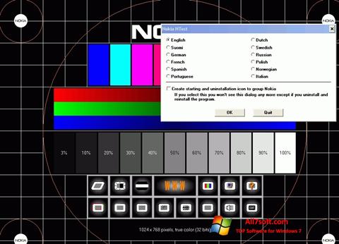 Skärmdump Nokia Monitor Test för Windows 7