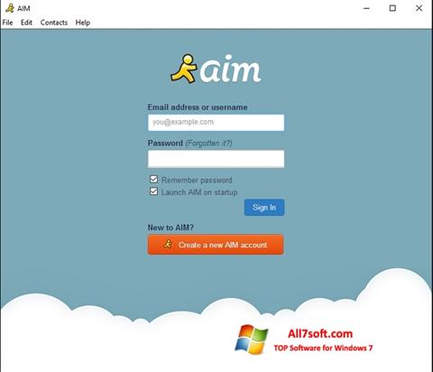Skärmdump AOL Instant Messenger för Windows 7