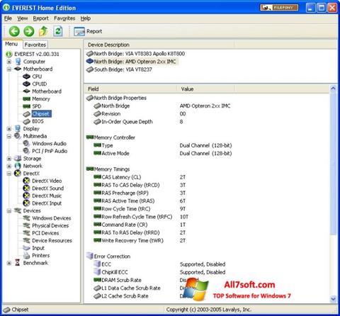 Skärmdump EVEREST Home Edition för Windows 7