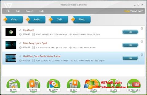 Skärmdump Freemake Video Converter för Windows 7