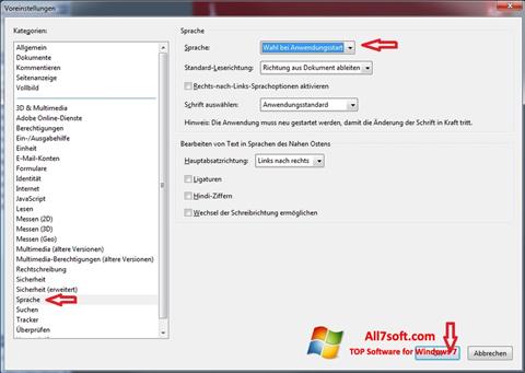 Skärmdump Adobe Reader för Windows 7