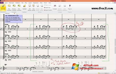 Skärmdump Sibelius för Windows 7
