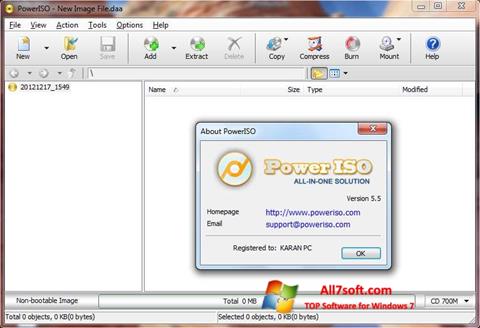 Skärmdump PowerISO för Windows 7