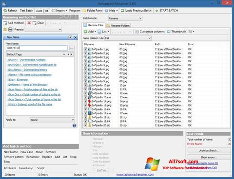 Skärmdump ReNamer för Windows 7