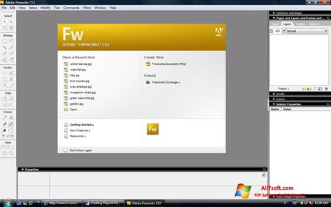 Skärmdump Adobe Fireworks för Windows 7