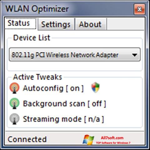 Skärmdump WLAN Optimizer för Windows 7