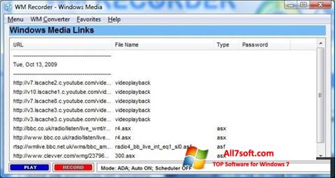 Skärmdump WM Recorder för Windows 7