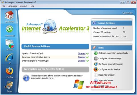 Skärmdump Ashampoo Internet Accelerator för Windows 7