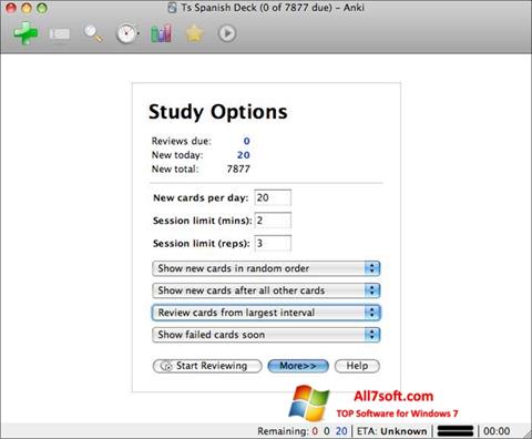 Skärmdump Anki för Windows 7