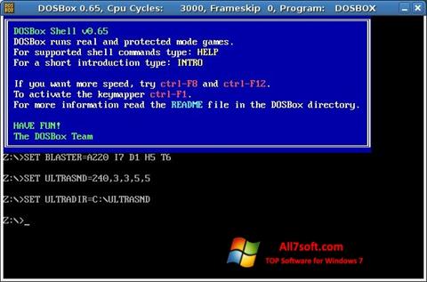 Skärmdump DOSBox för Windows 7