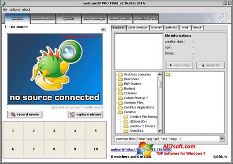 Skärmdump webcamXP för Windows 7