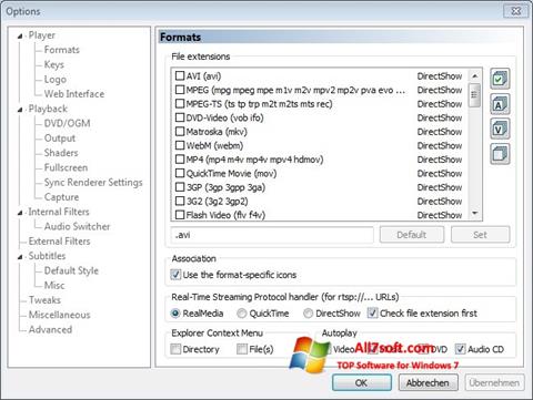 Skärmdump Combined Community Codec Pack för Windows 7