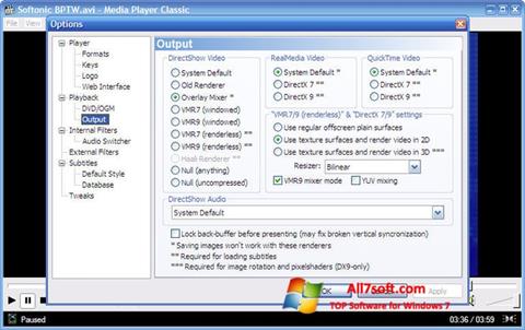 Skärmdump Media Player Classic för Windows 7