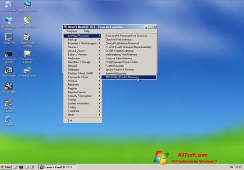 Skärmdump Hirens Boot CD för Windows 7