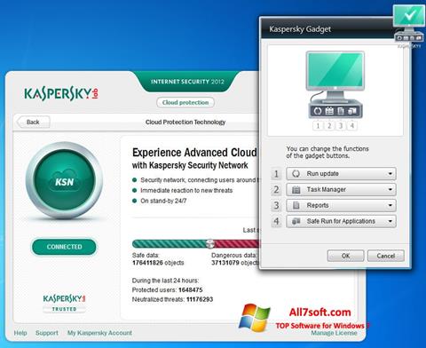 Skärmdump Kaspersky Internet Security för Windows 7
