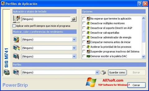 Skärmdump PowerStrip för Windows 7