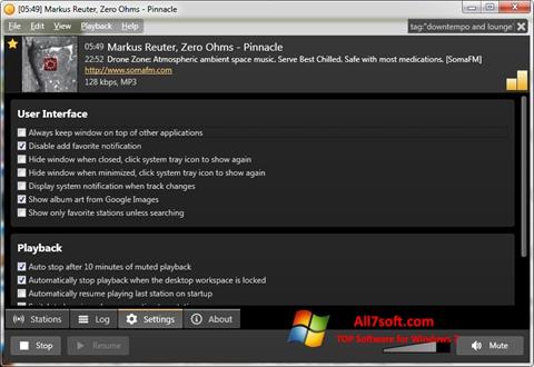 Skärmdump Screamer Radio för Windows 7