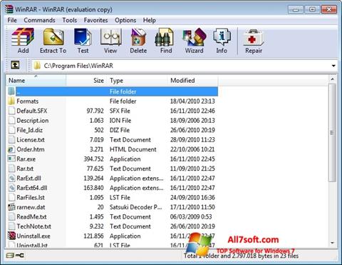 Skärmdump WinRAR för Windows 7