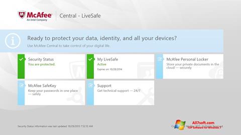 Skärmdump McAfee LiveSafe för Windows 7