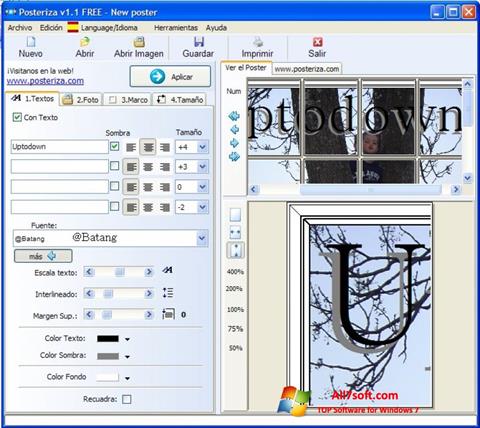 Skärmdump Posteriza för Windows 7