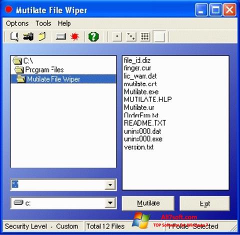 Skärmdump Free File Wiper för Windows 7