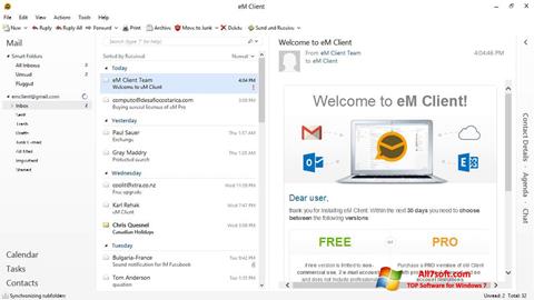 Skärmdump eM Client för Windows 7