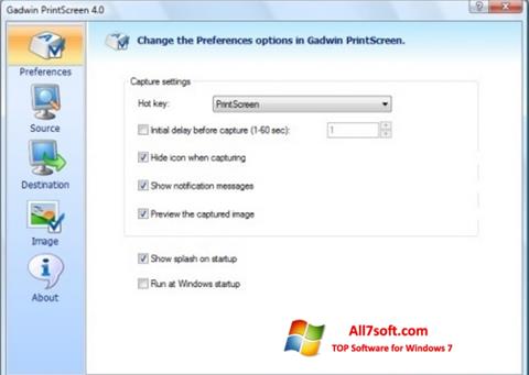 Skärmdump Gadwin PrintScreen för Windows 7