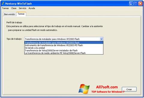 Skärmdump WinToFlash för Windows 7