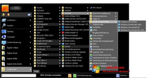 Skärmdump Start Menu X för Windows 7
