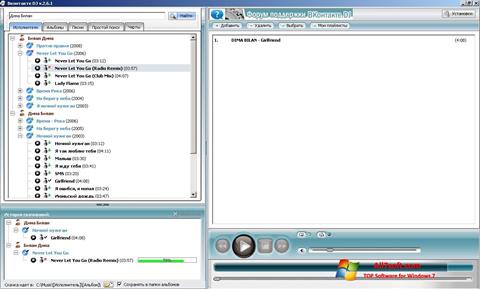 Skärmdump VKontakte DJ för Windows 7
