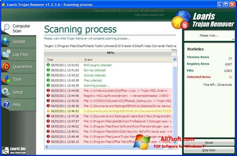 Skärmdump Trojan Remover för Windows 7