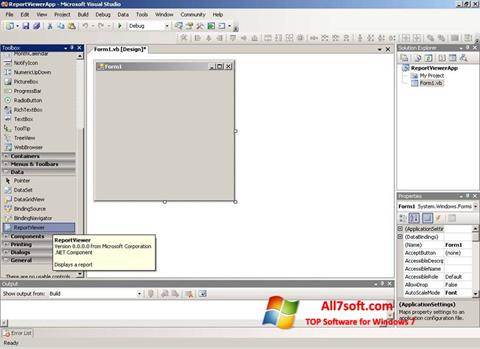 Skärmdump Microsoft Visual Studio Express för Windows 7