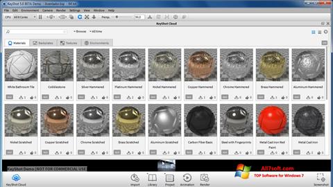 Skärmdump KeyShot för Windows 7