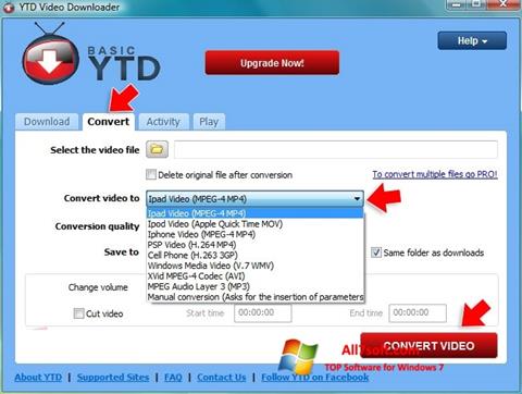 Skärmdump YTD Video Downloader för Windows 7