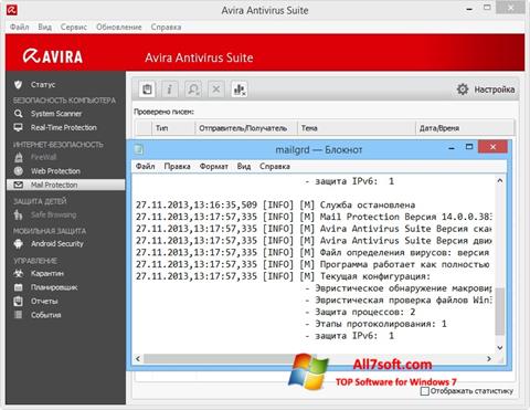 Skärmdump Avira för Windows 7