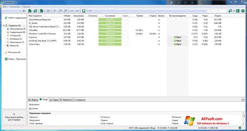 Skärmdump uTorrent för Windows 7