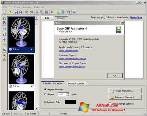 Skärmdump Easy GIF Animator för Windows 7