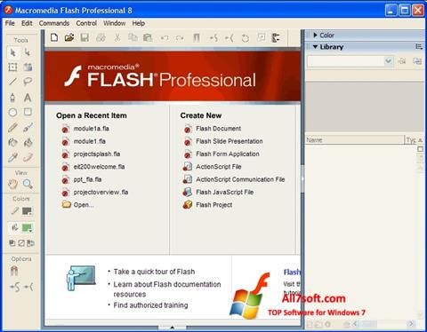 Skärmdump Macromedia Flash Player för Windows 7