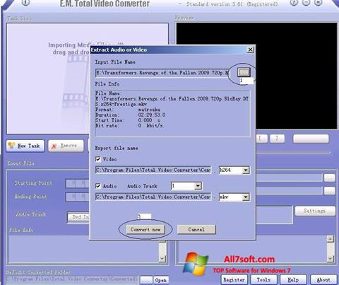 Skärmdump Xvid för Windows 7