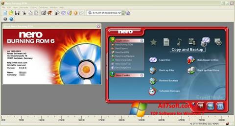 Skärmdump Nero Burning ROM för Windows 7