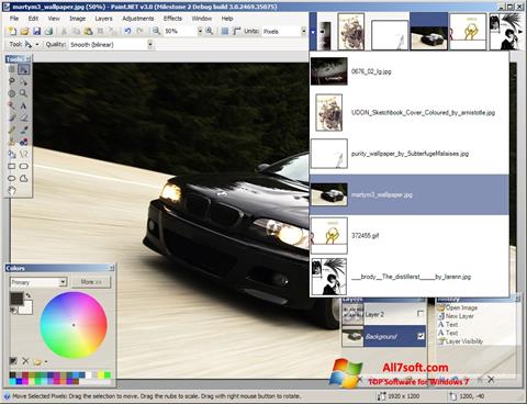 Skärmdump Paint.NET för Windows 7
