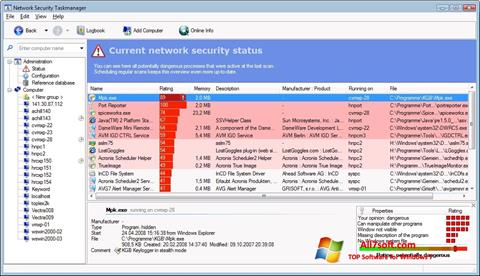 Skärmdump Security Task Manager för Windows 7
