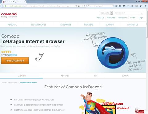 Skärmdump Comodo IceDragon för Windows 7