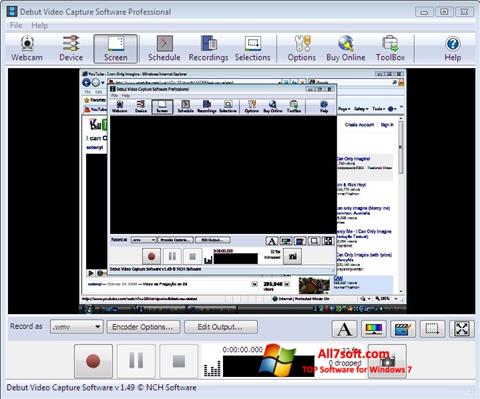 Skärmdump Debut Video Capture för Windows 7