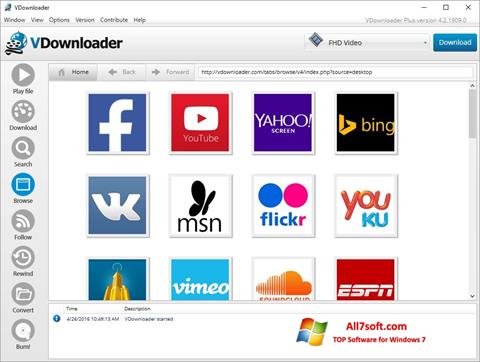 Skärmdump VDownloader för Windows 7