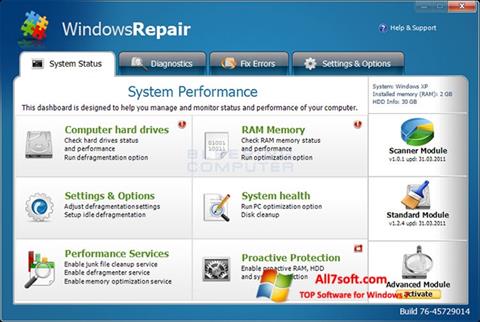 Skärmdump Windows Repair för Windows 7
