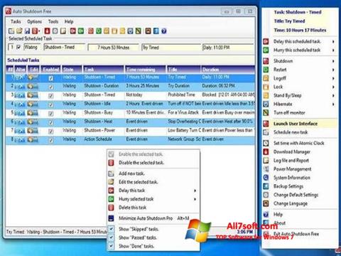 Skärmdump Auto ShutDown för Windows 7