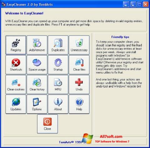 Skärmdump EasyCleaner för Windows 7