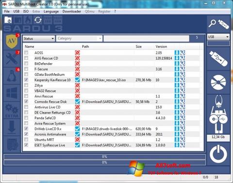 Skärmdump SARDU för Windows 7